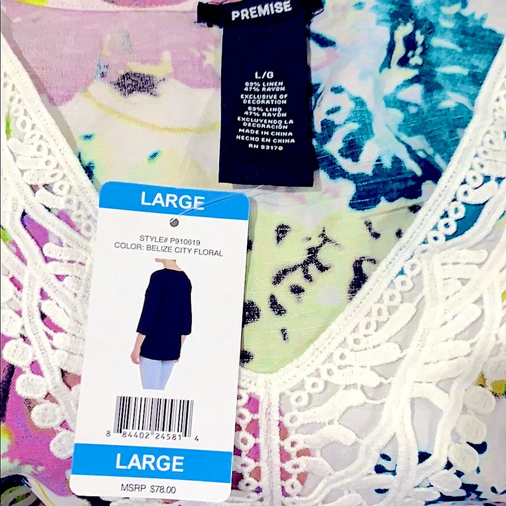 Premise floral linen Tunic - Picture 5 of 5